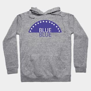 White Stars With Blue Background Hoodie